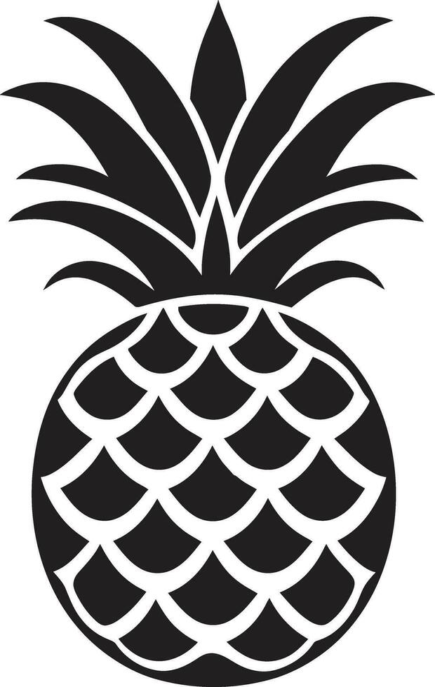 Minimalistic Pineapple Badge Stylish Pineapple Symbolism vector