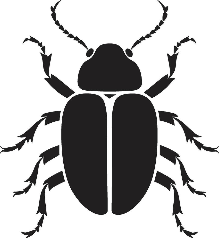 Beetle Crest Design Regal Black Beetle Symbol vector