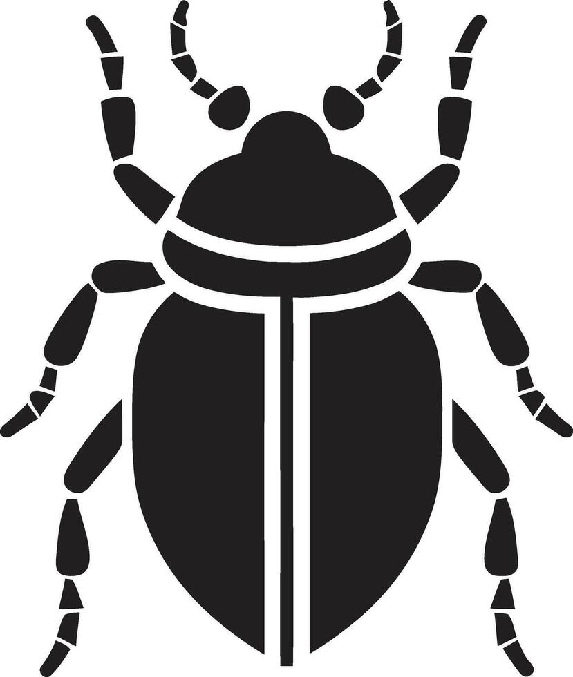 insecto monarquía sello negro escarabajo heráldica vector