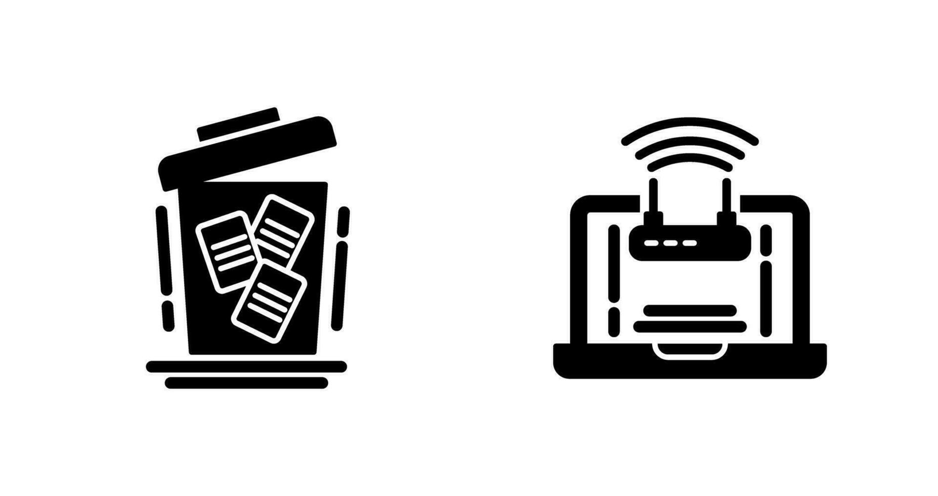 Delete and Wifi Icon vector