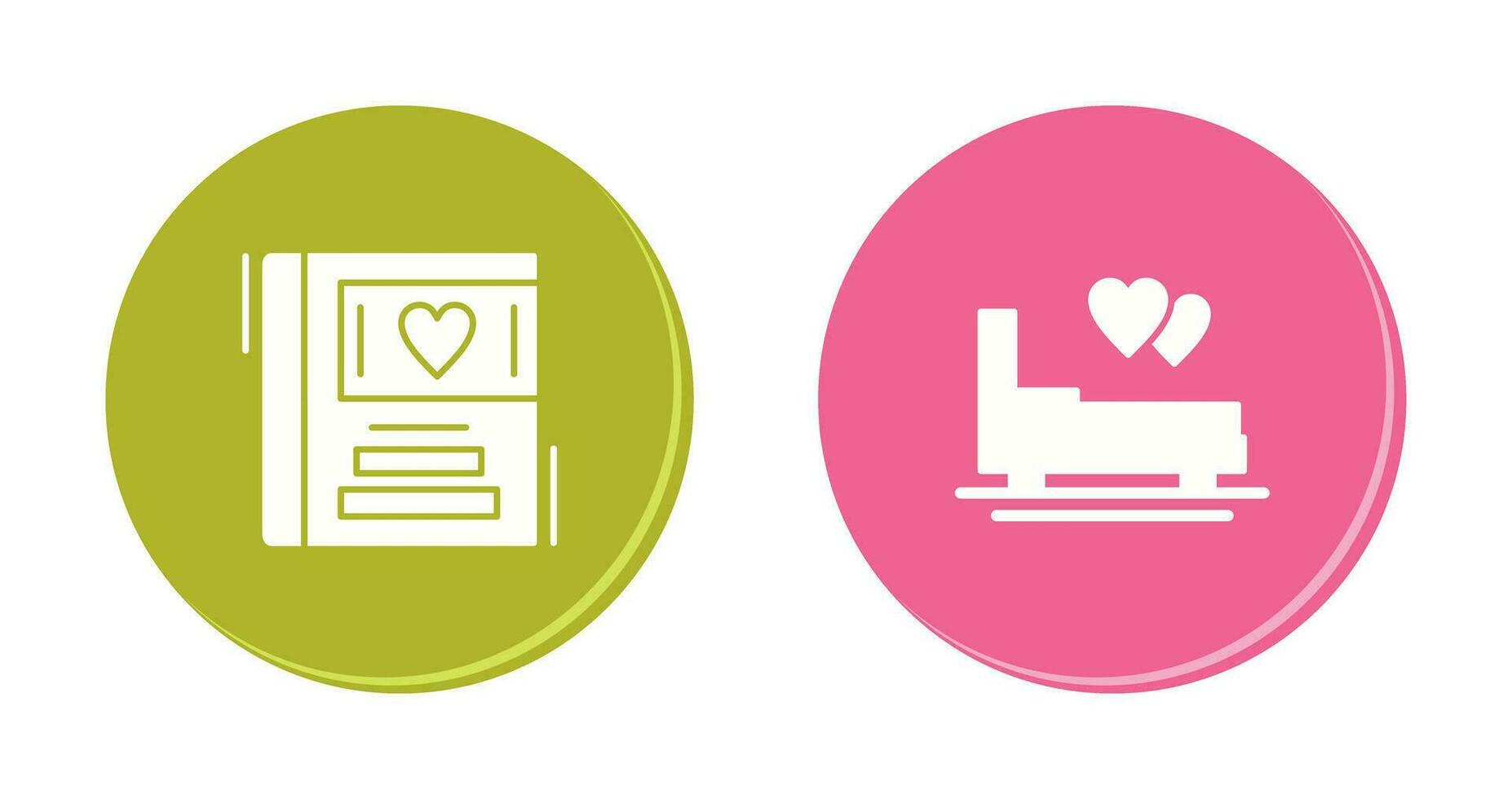Wedding Album and Honeymoon Icon vector