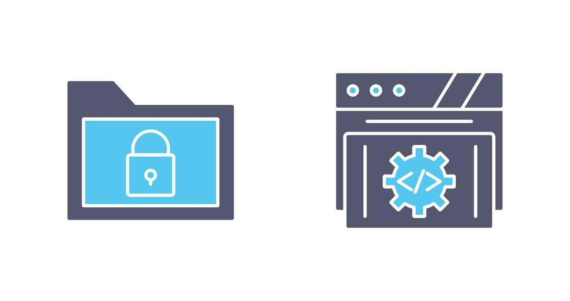 Folder and Development Icon vector