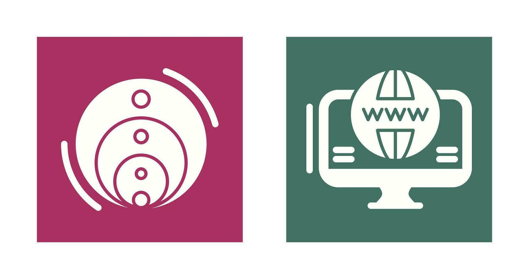 Venn Diagram and Web Icon vector