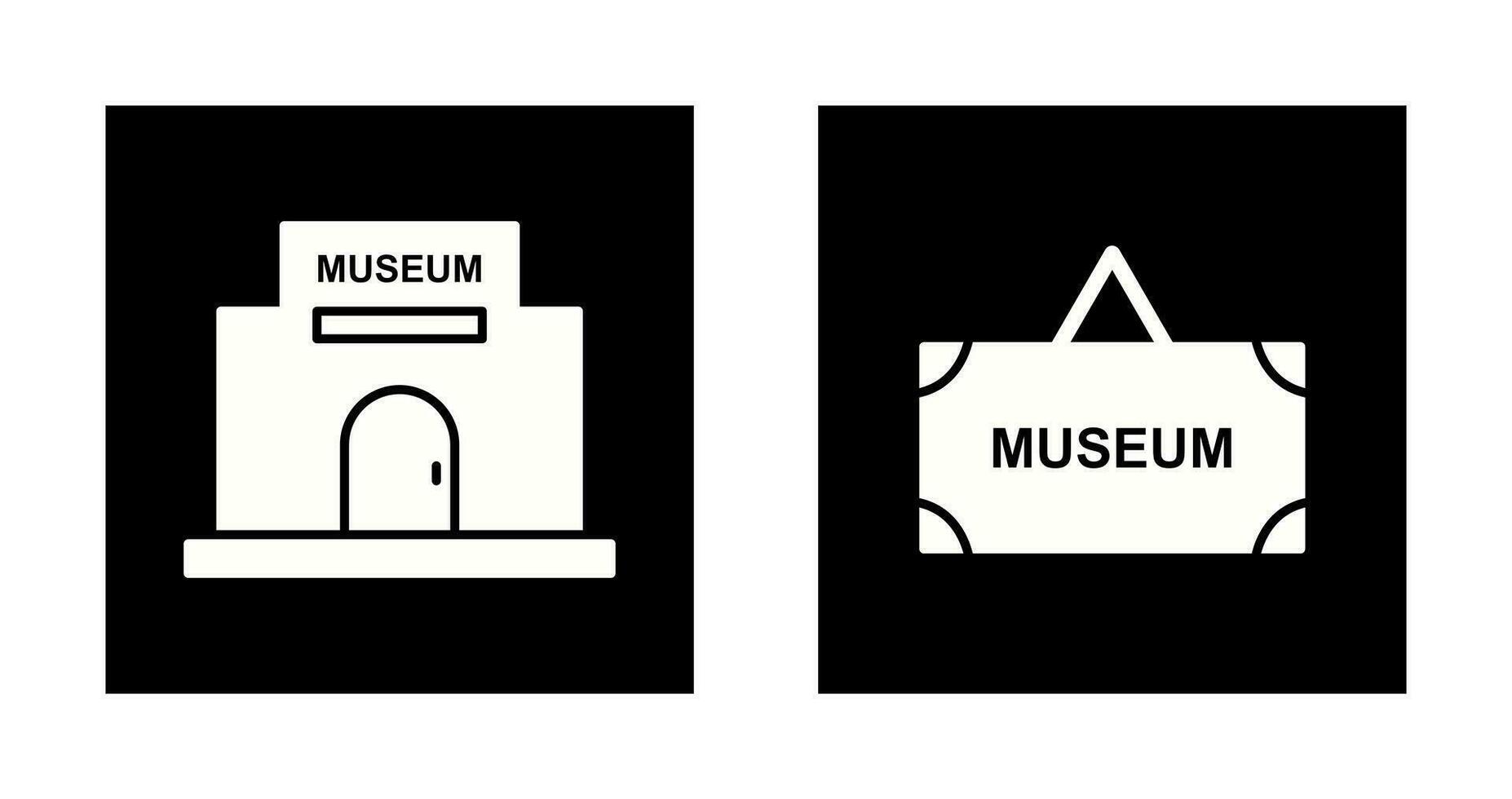 Museum Building and Museum Icon vector