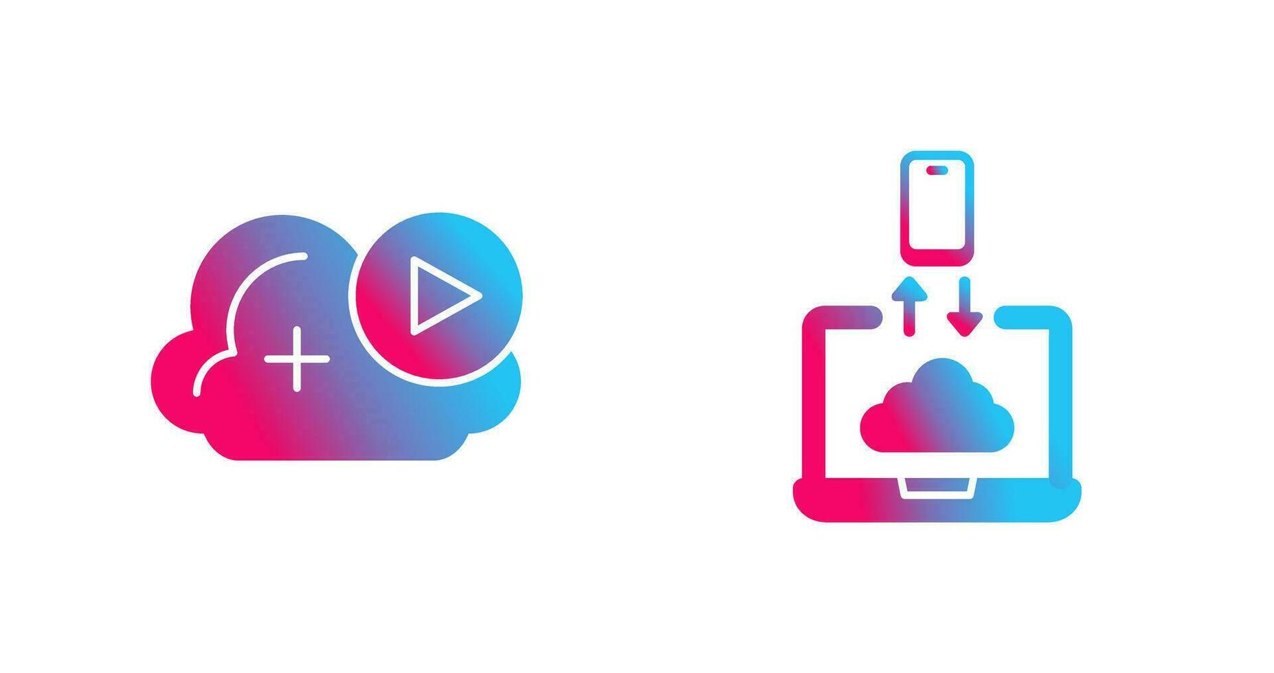 Video and Data Transfer Icon vector