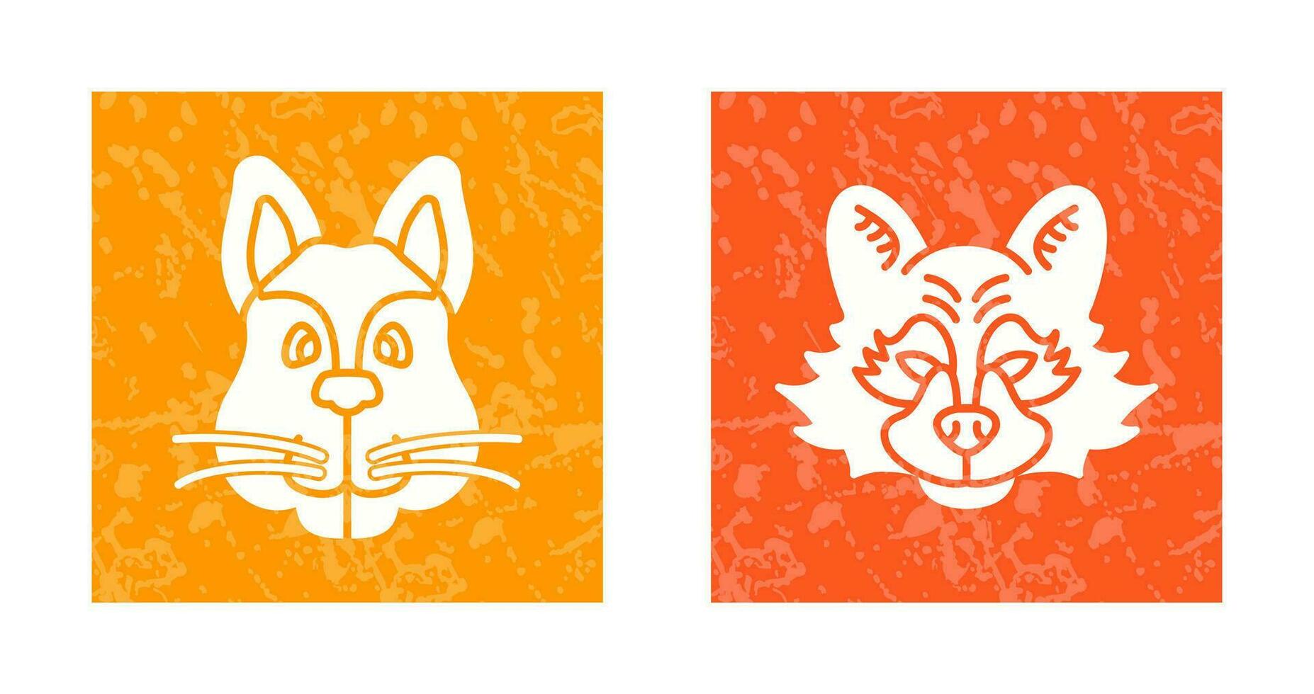 Squirrel and Raccoon Icon vector