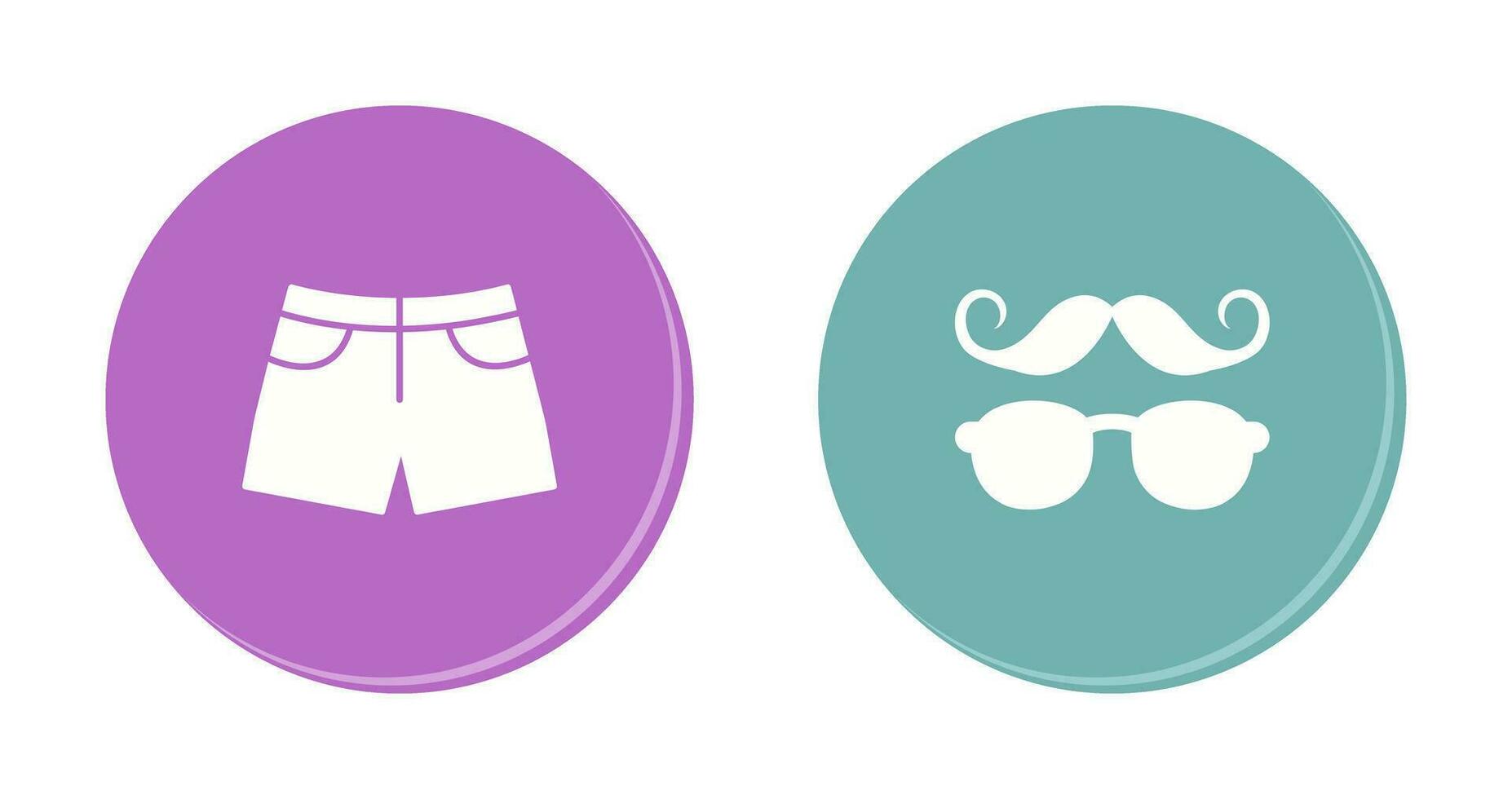 hipster estilo y pantalones cortos icono vector