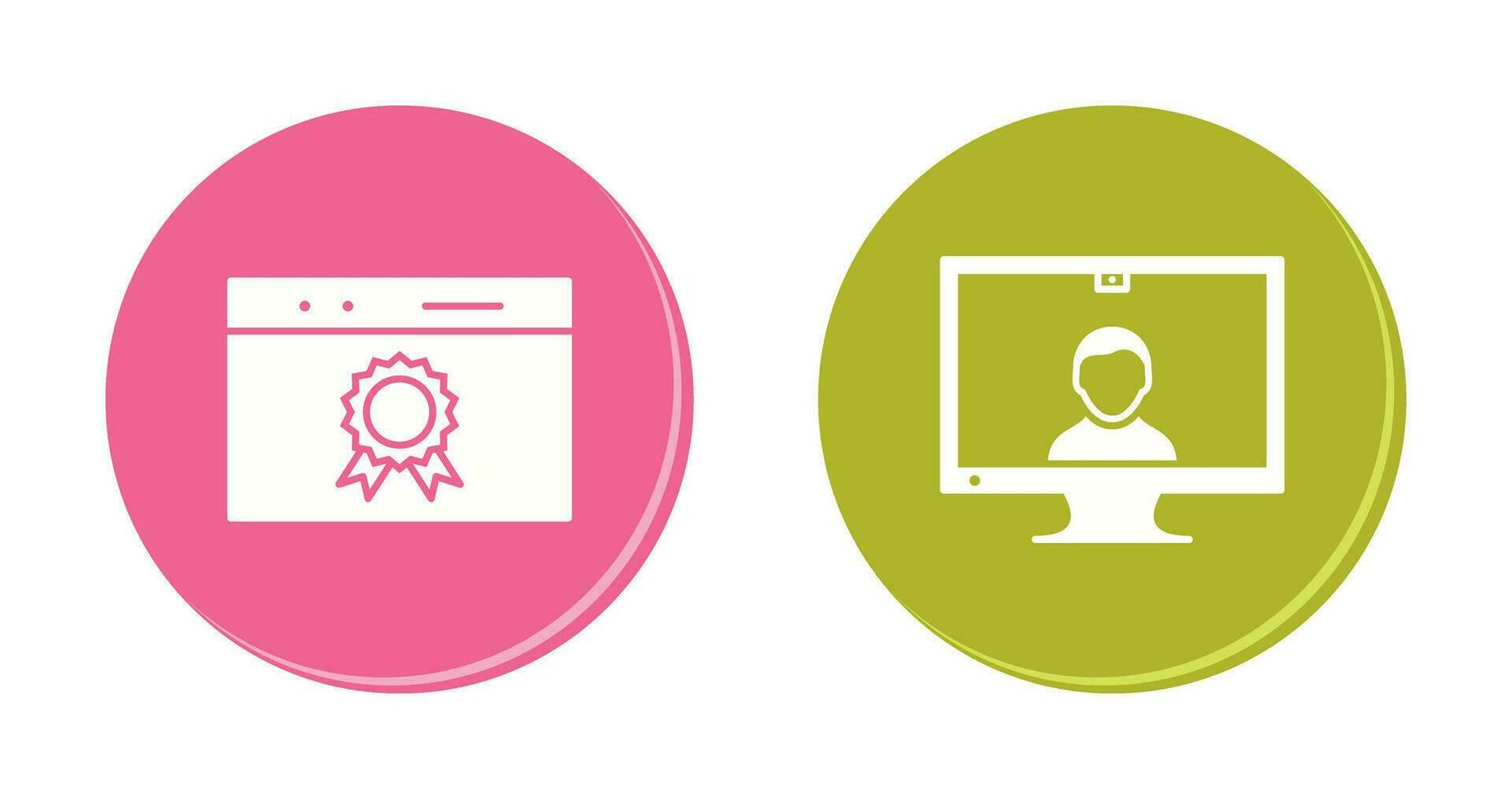 web award and video communication  Icon vector