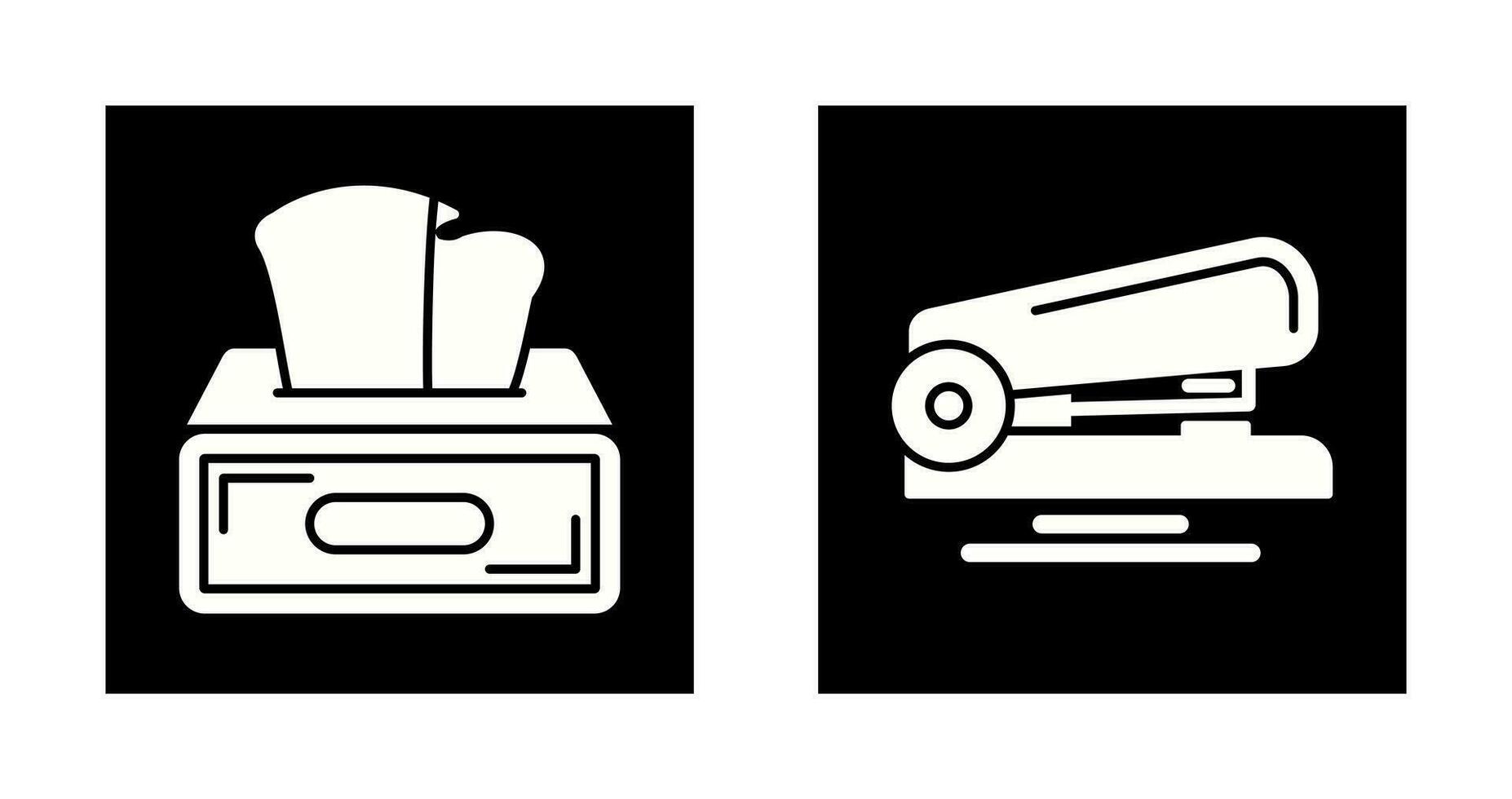 Tissue Box and Stapler Icon vector