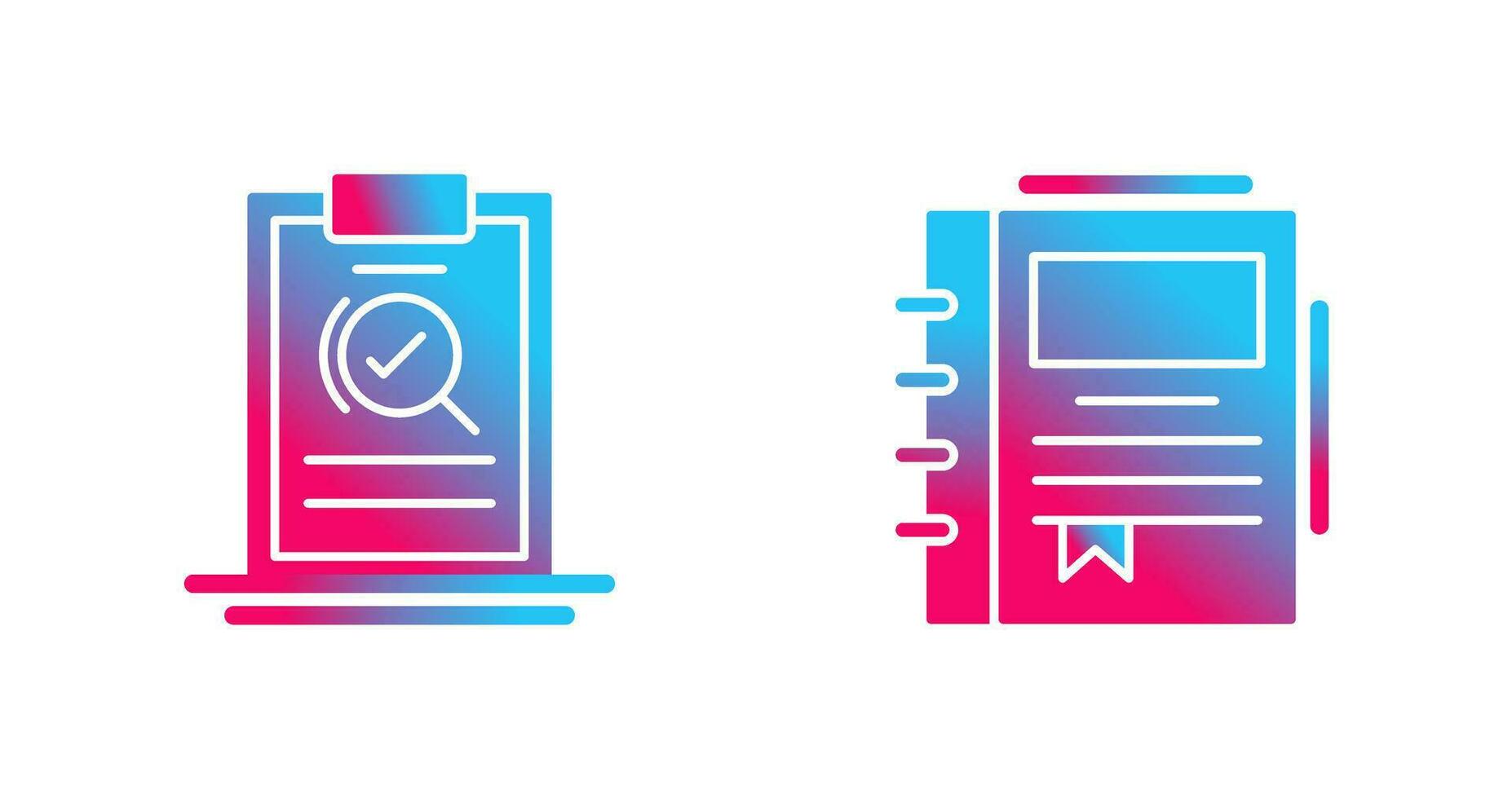 Search and Spring Notebook Icon vector