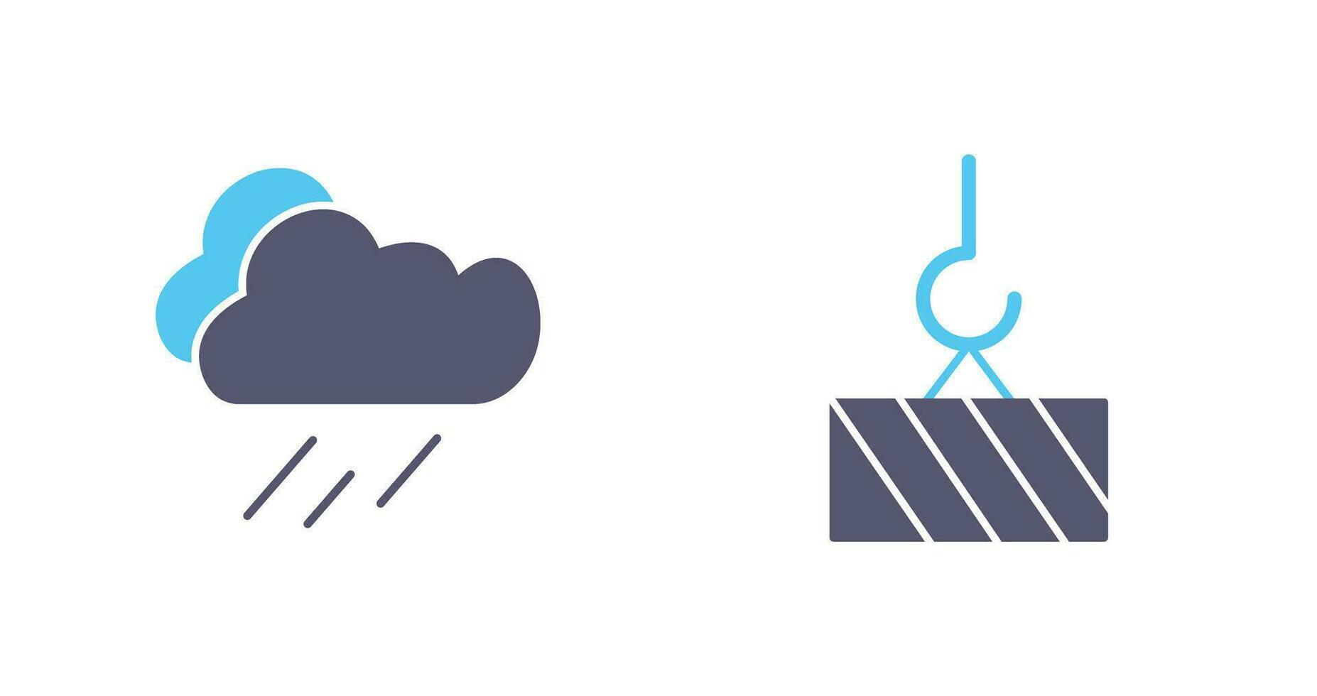 rain and heavy machinery  Icon vector