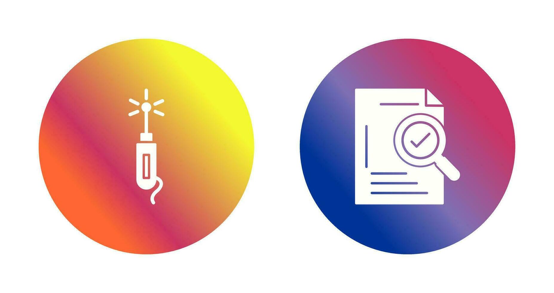 Laser Pen and Check Icon vector
