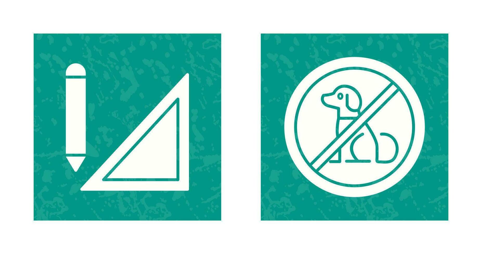 drawing tools and no pets  Icon vector