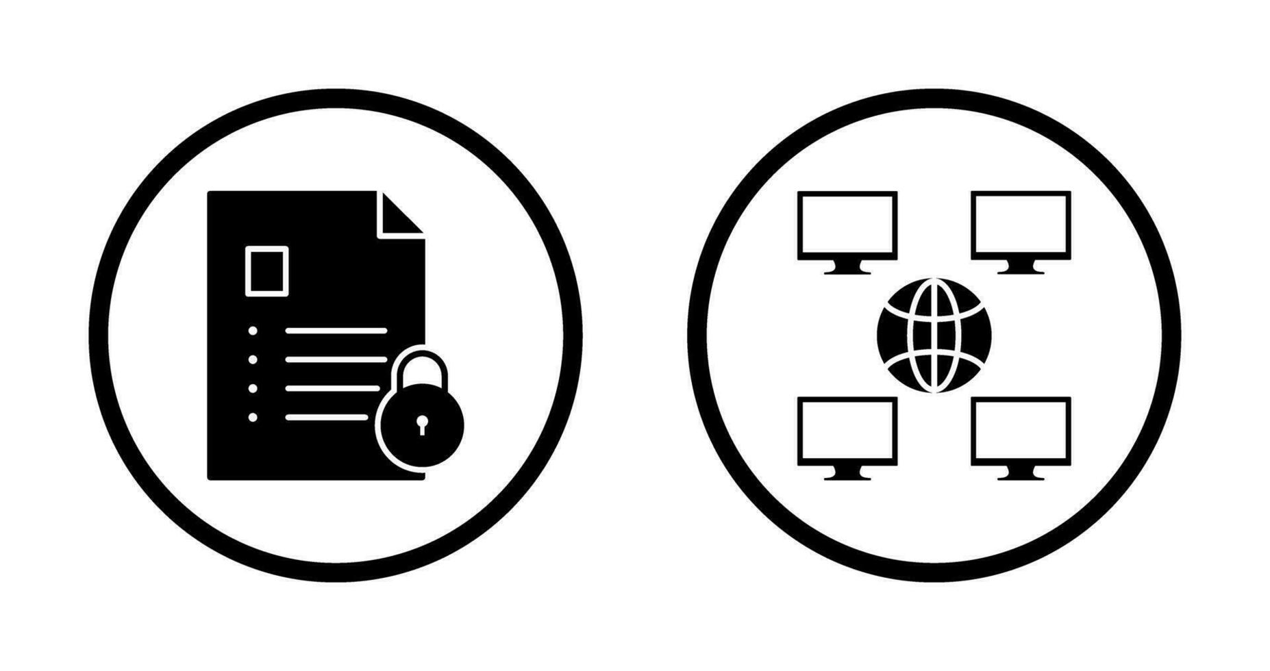 confidentiality and company network Icon vector