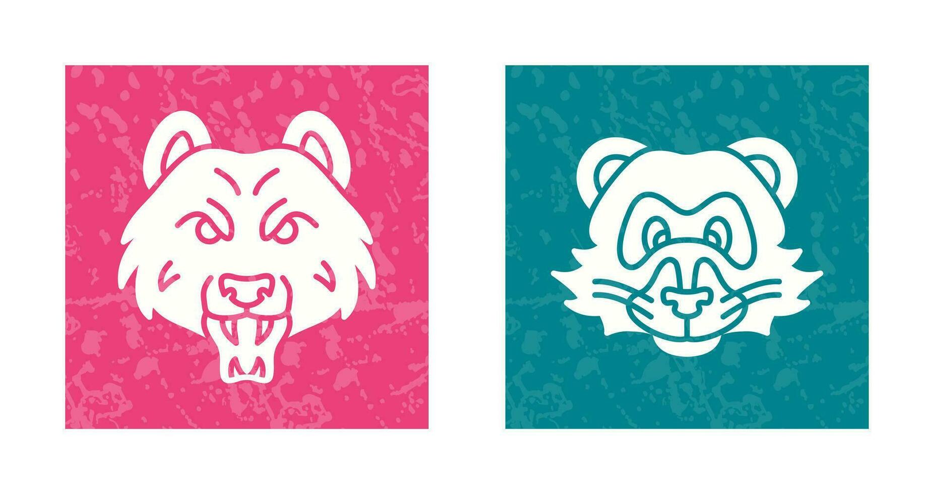 oso y hurón icono vector