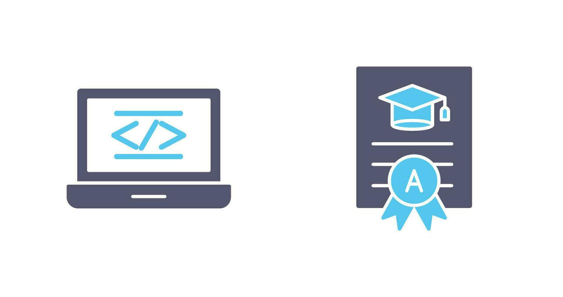 Coding and Report Card Icon vector