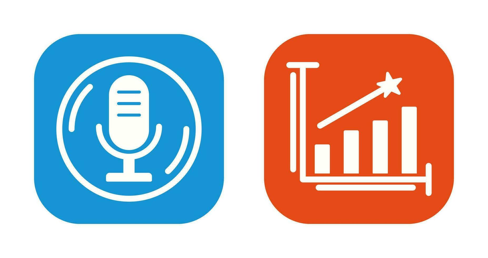 Microphone and Line Bars Icon vector