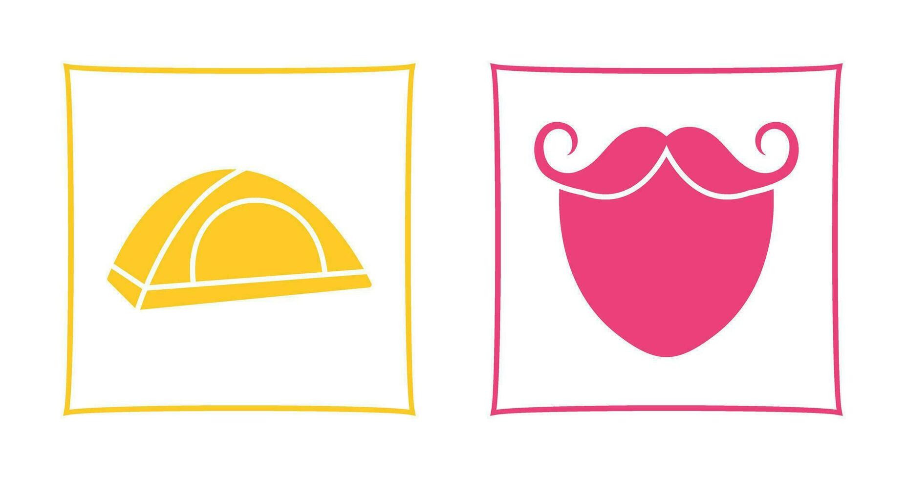 Beard and Moustache and Camp Icon vector