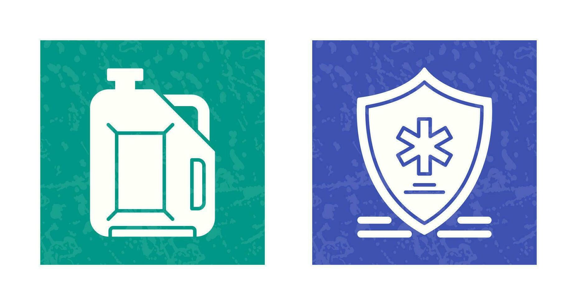 Jerrycan and Medical Symbol Icon vector