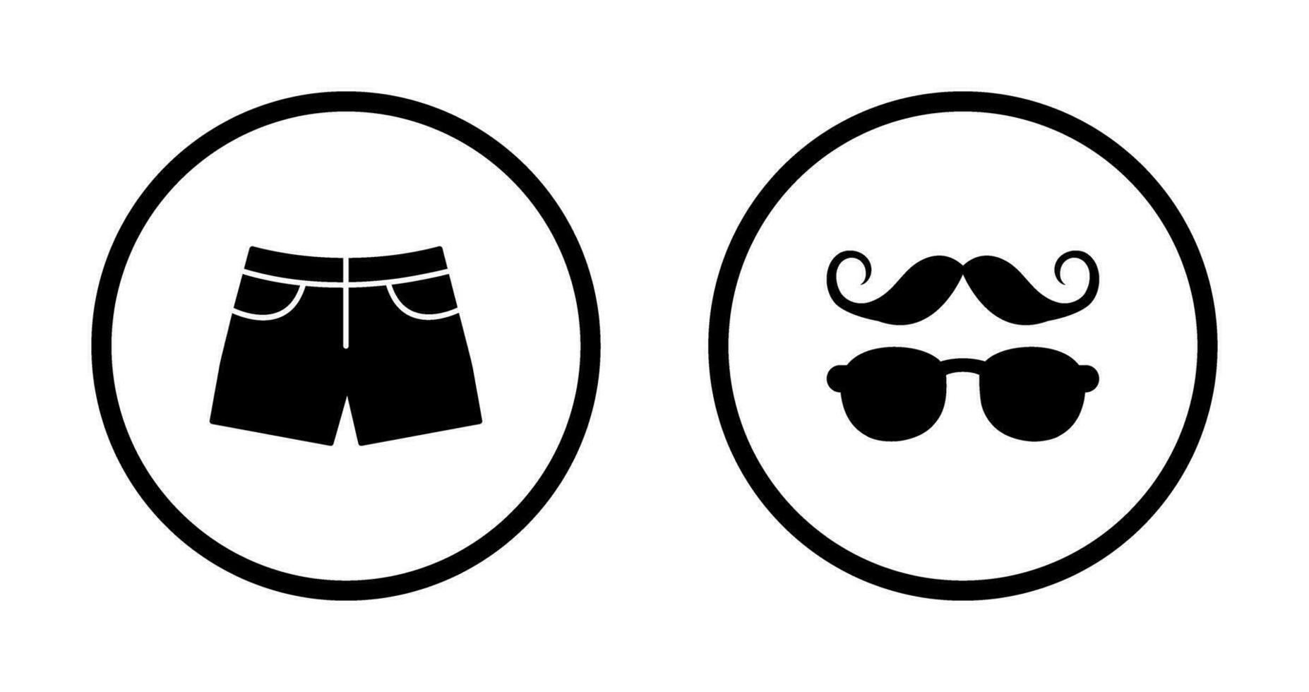 hipster estilo y pantalones cortos icono vector