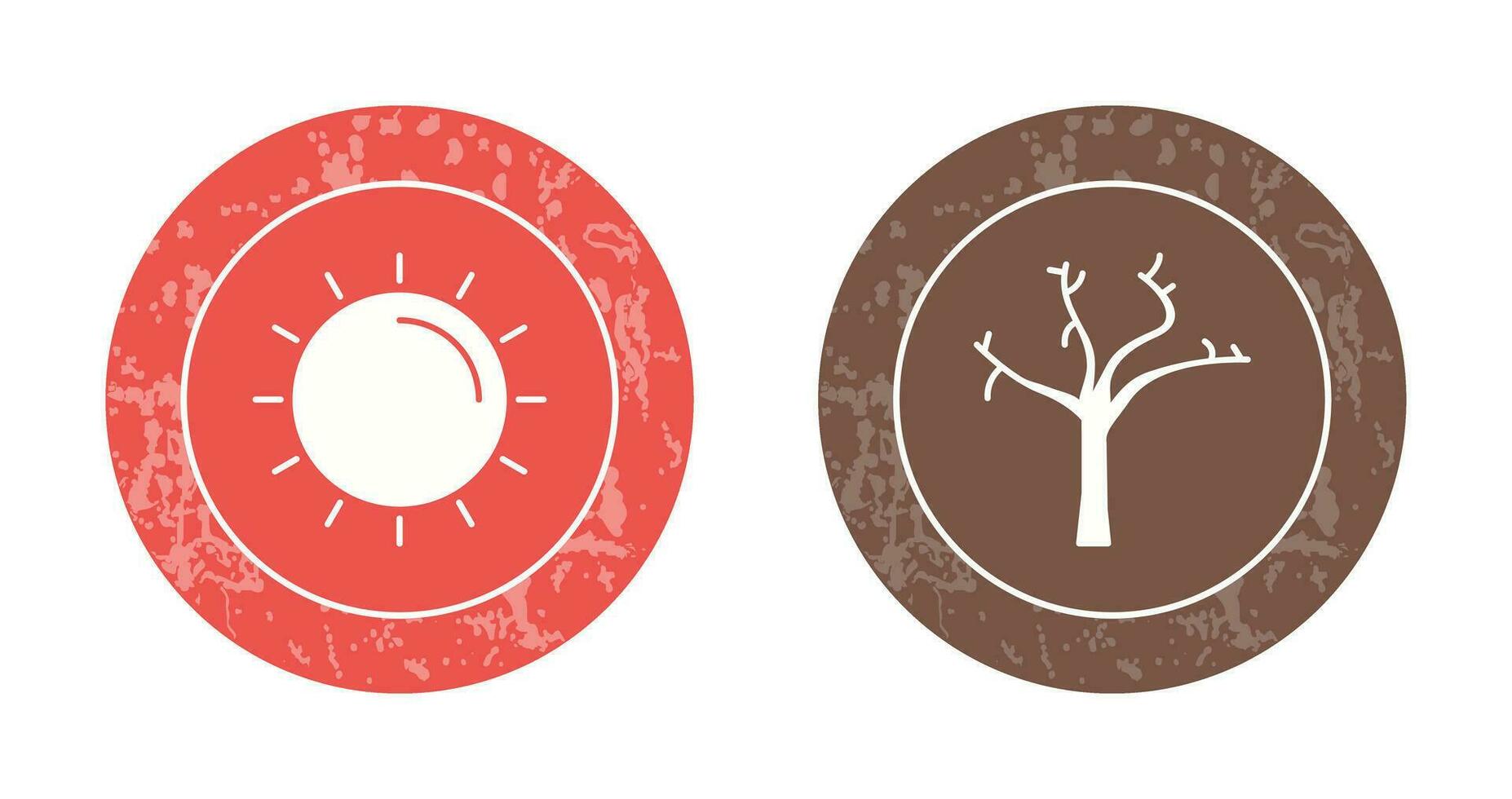 Sun and Tree Icon vector