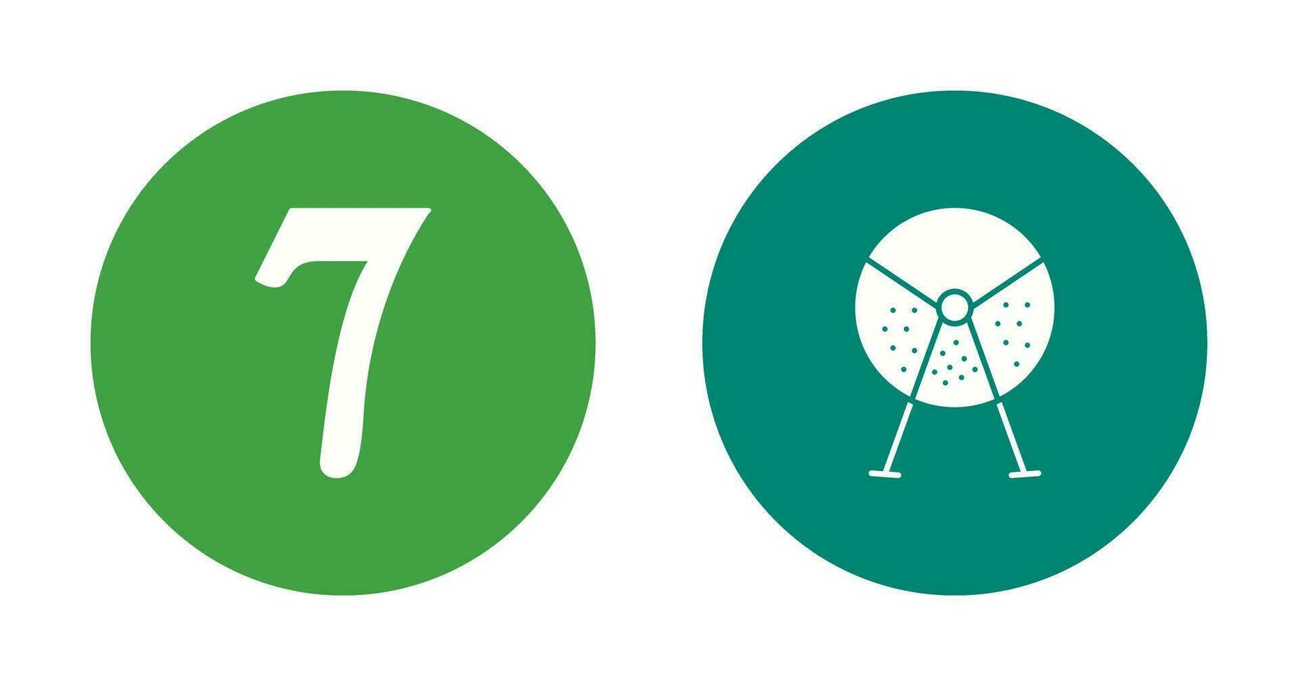number sevens and lottery machine  Icon vector