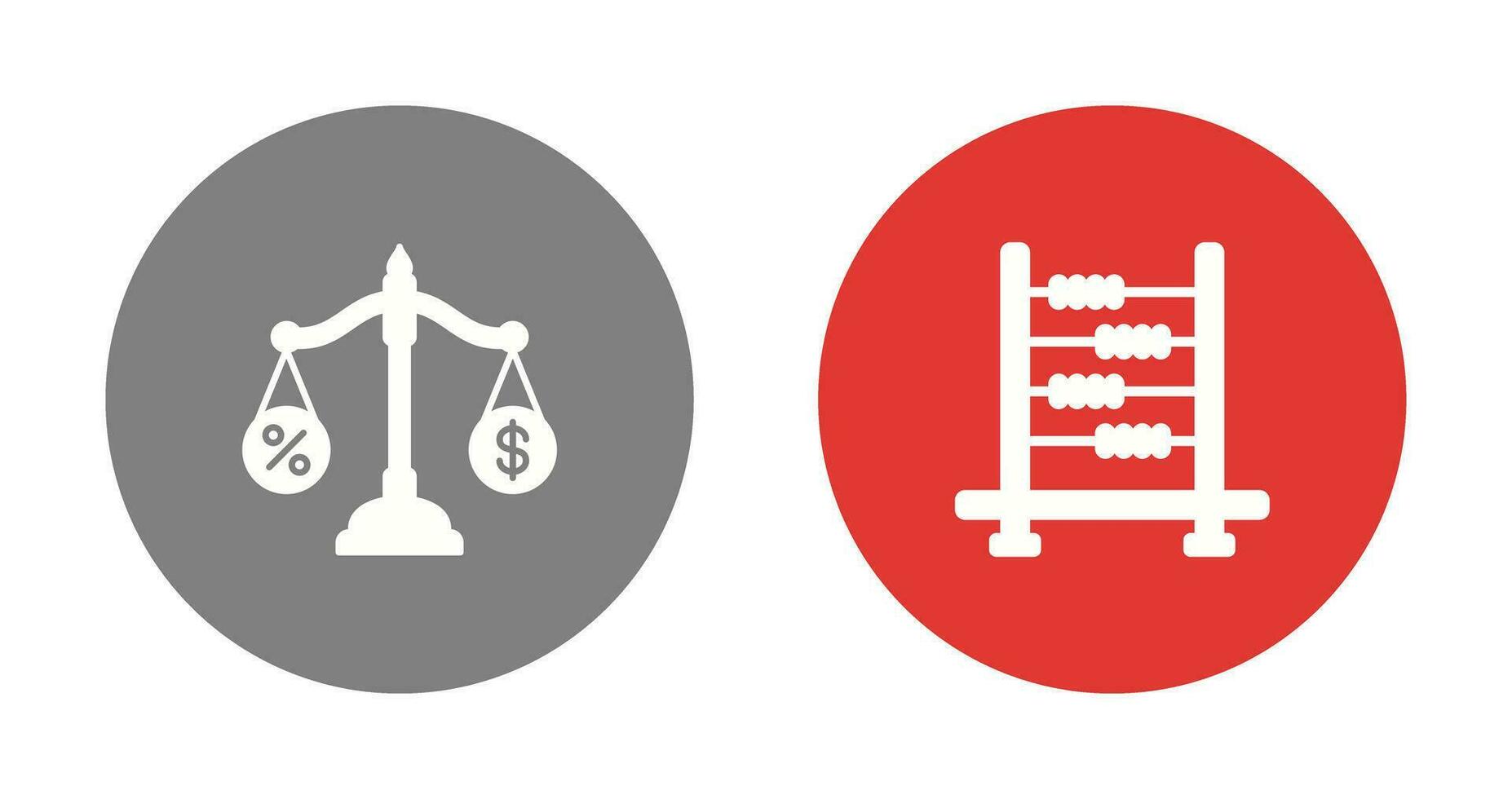 Scale and Abacus Icon vector
