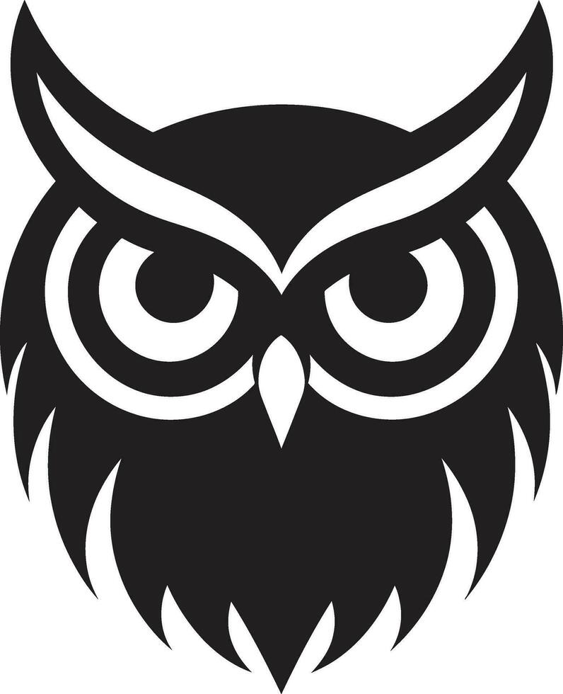 Owl Family Emblem Set Moonlit Owl Vector Art