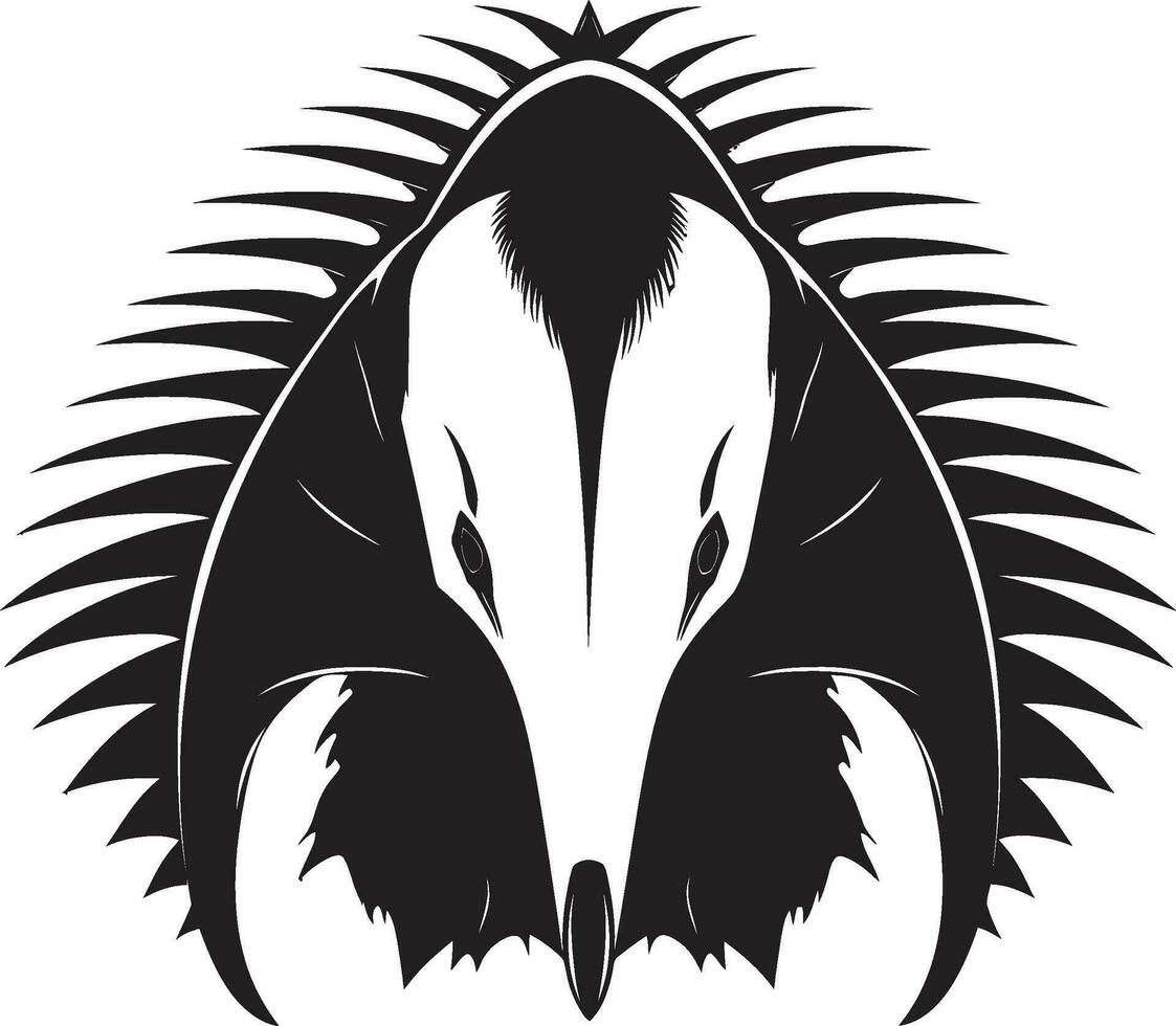 Anteater Precision in Black A Logo of Timeless Elegance Bold Black Anteater Icon Vector Logo Brilliance