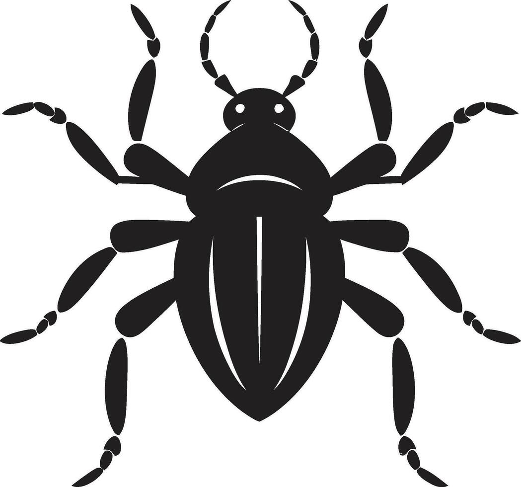 Black Vector Aphid Icon A Logo of Excellence Intricate Aphid Artistry Black Vector Symbol in Logo
