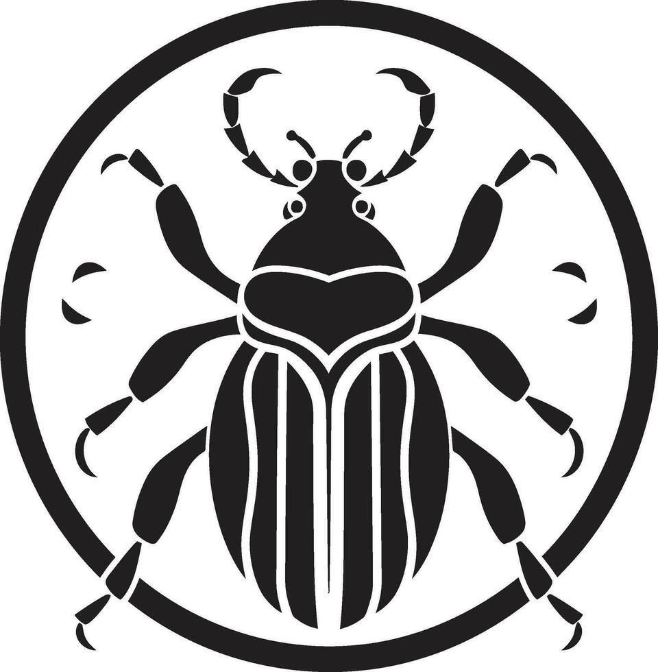 Head Monogram Bug Emblem vector