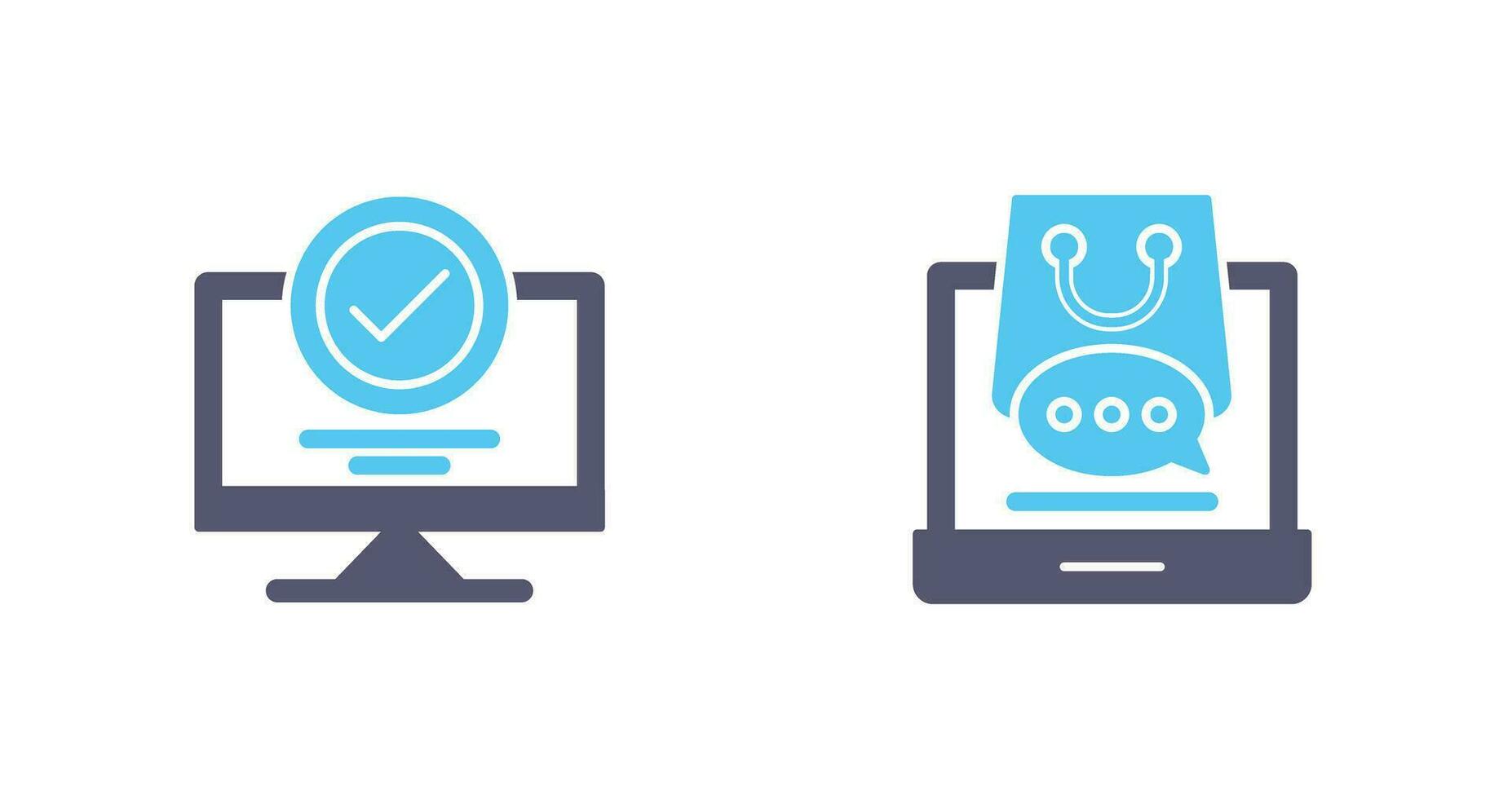 Confirmation and Shopping  Icon vector