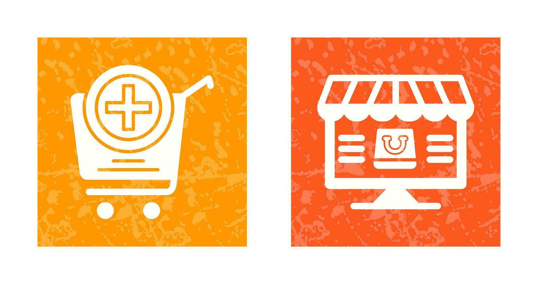 añadir a carro y en línea compras icono vector