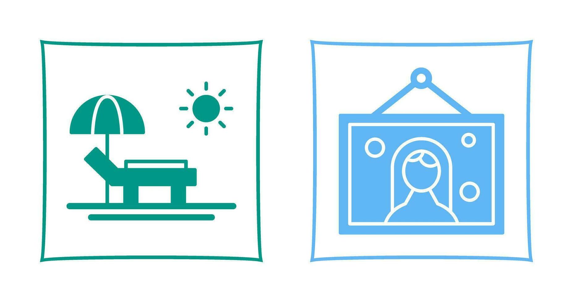 Hammock and Wedding Photo Icon vector