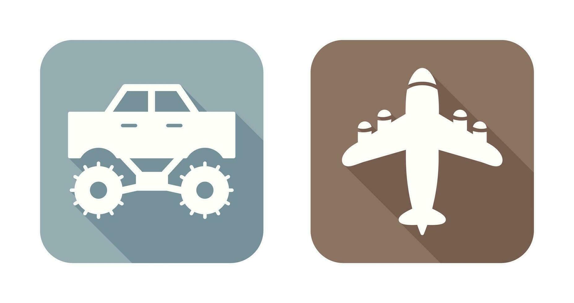 Monster Truck and transport Icon vector