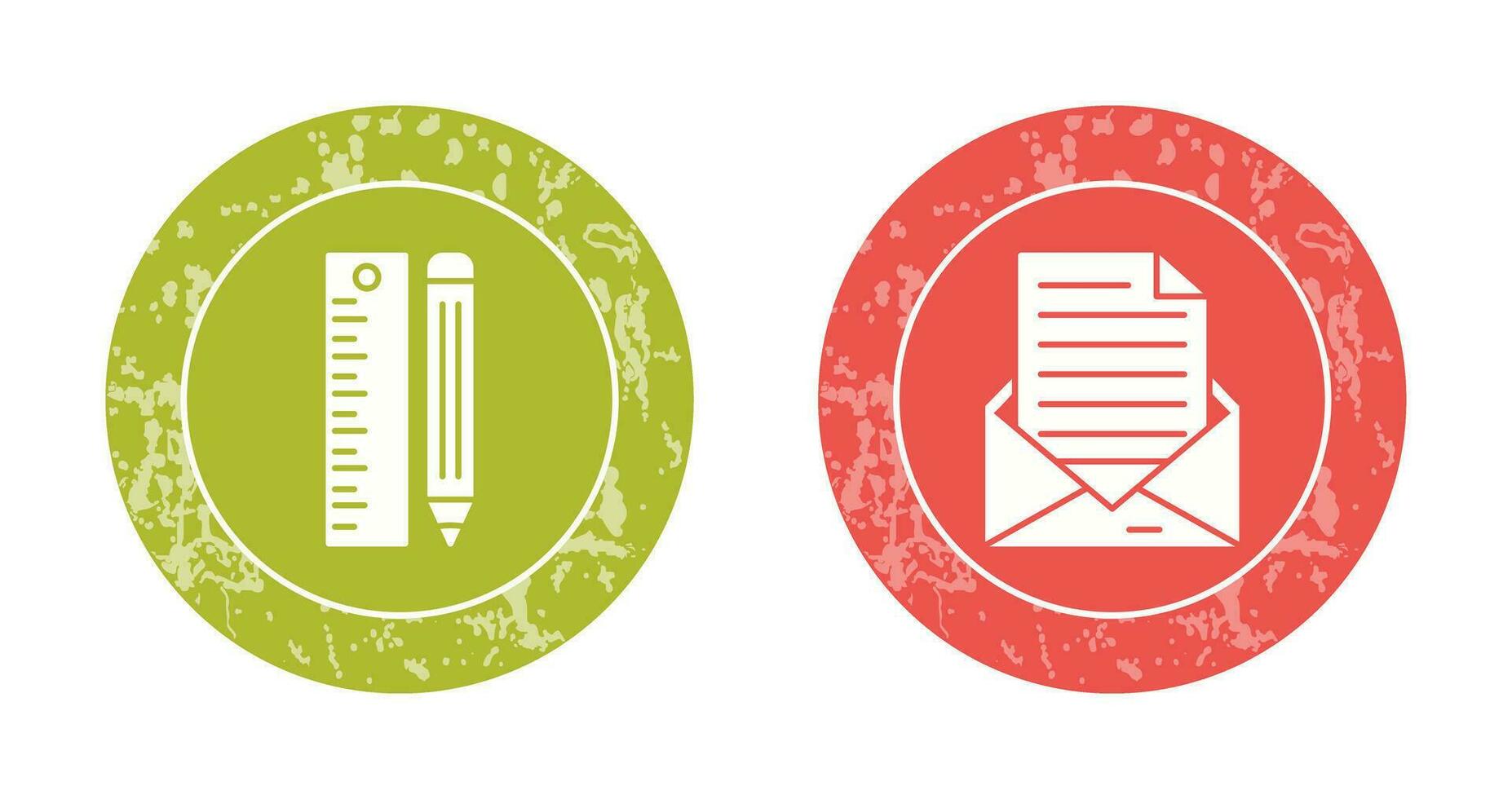 Ruler and MailSnack and Money Icon vector