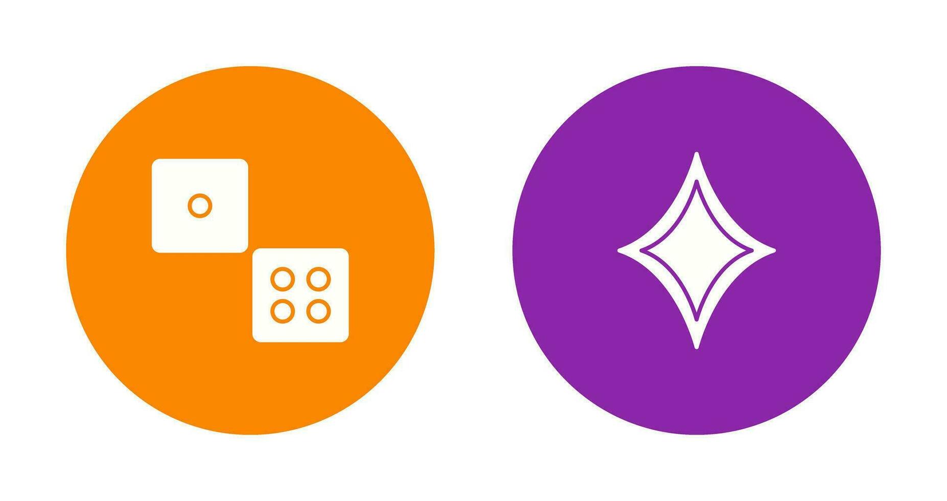 dice and diamond and  Icon vector