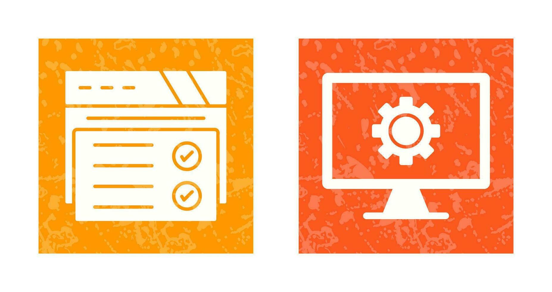 Web Browser and Monitor Screen Icon vector