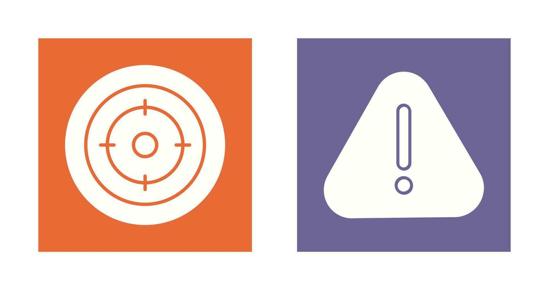 Target and Warning Icon vector