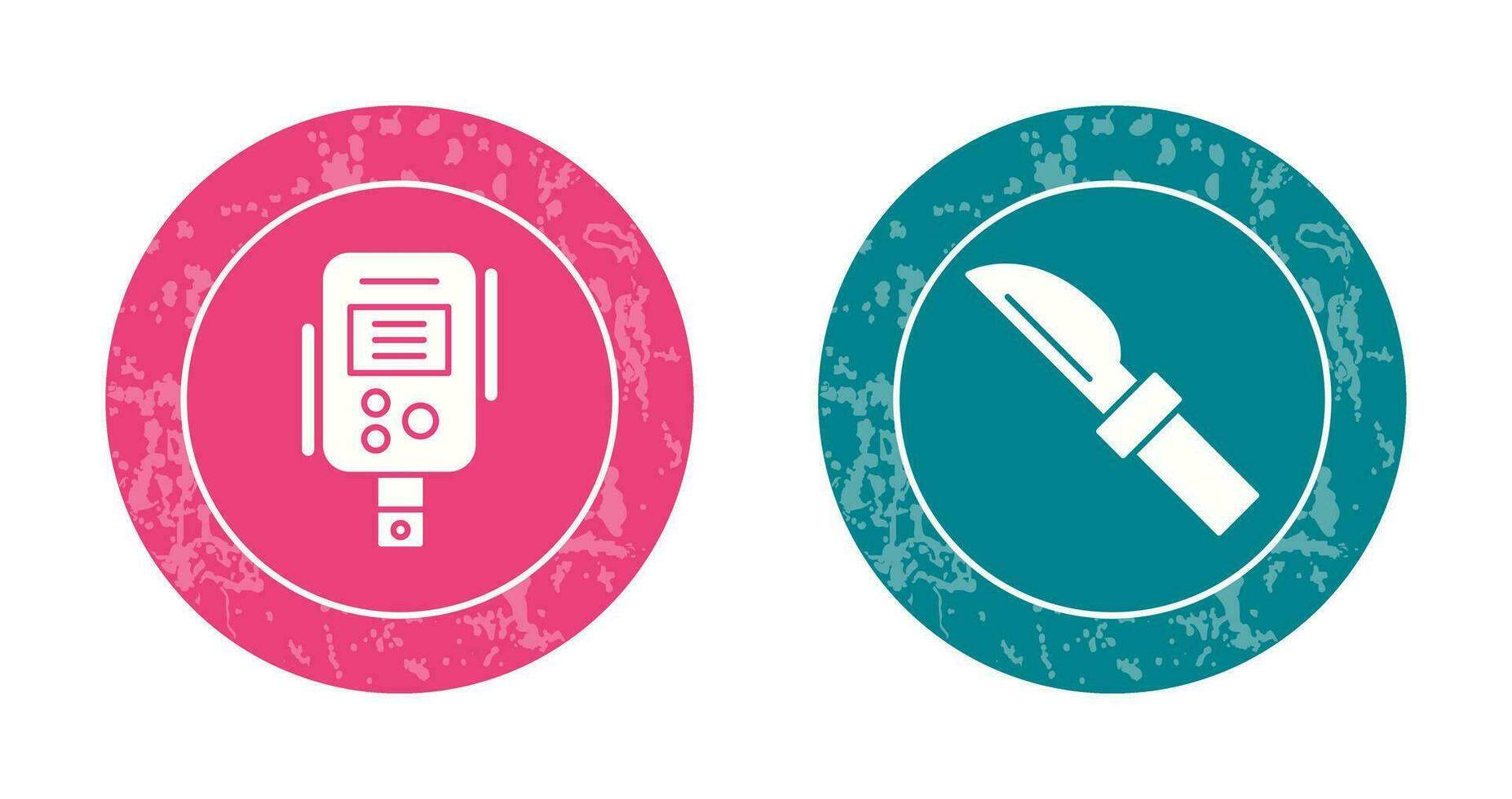 Diabetes Test and Knife Icon vector