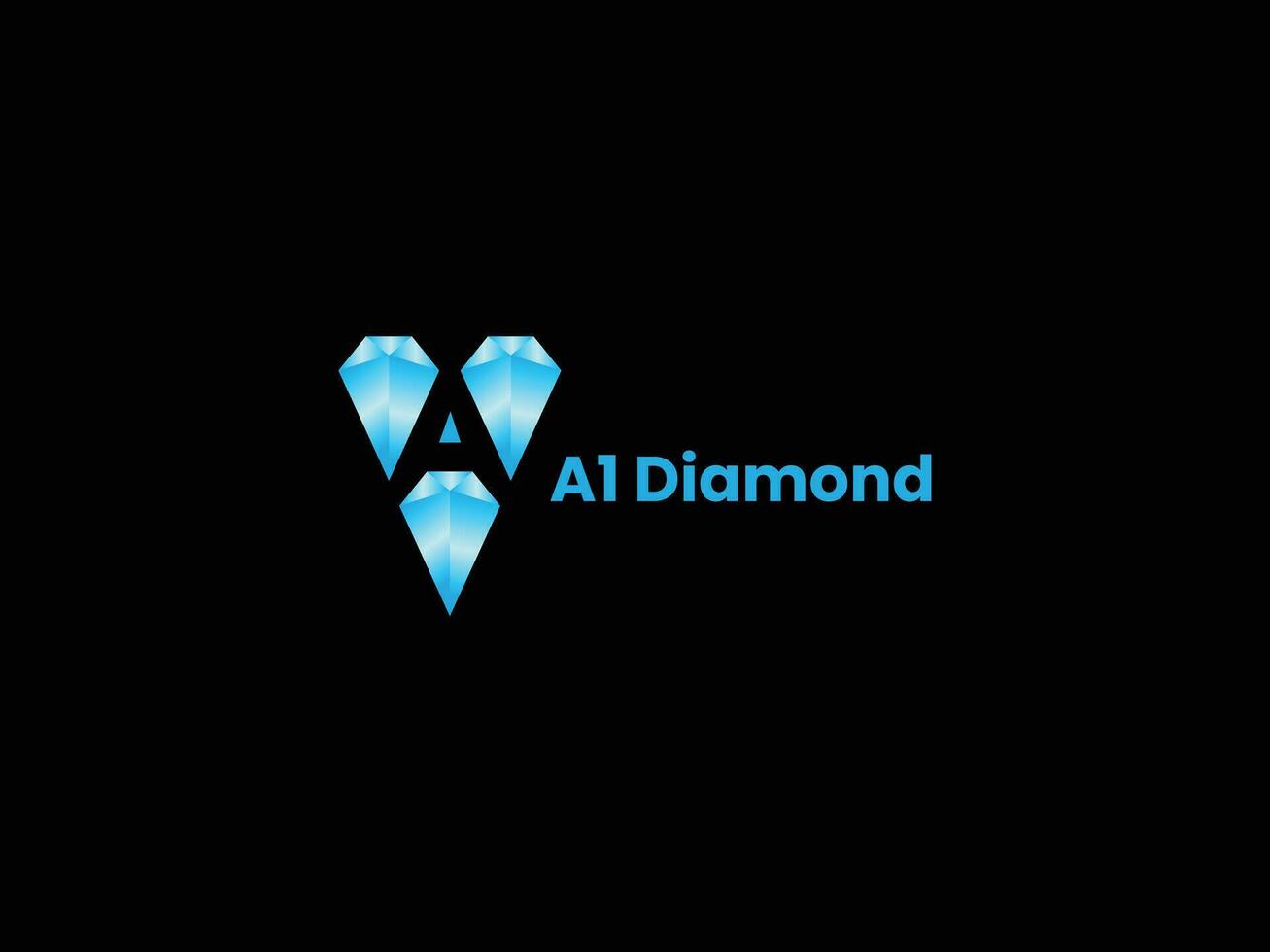 a1 diamante logo diseño vector