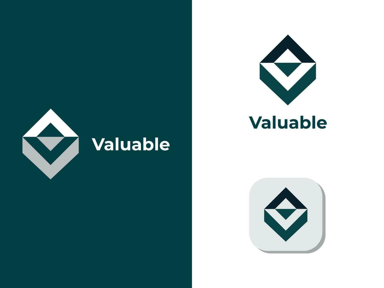 The letter V is an excellent modern logo. Can be used as your brand vector