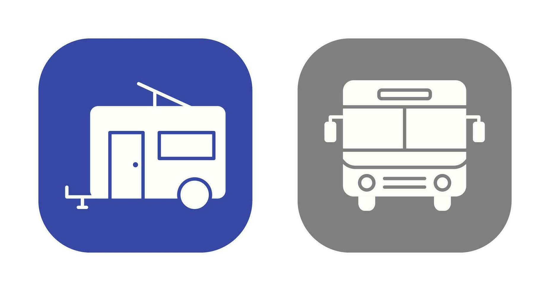 Bus and trailer Icon vector