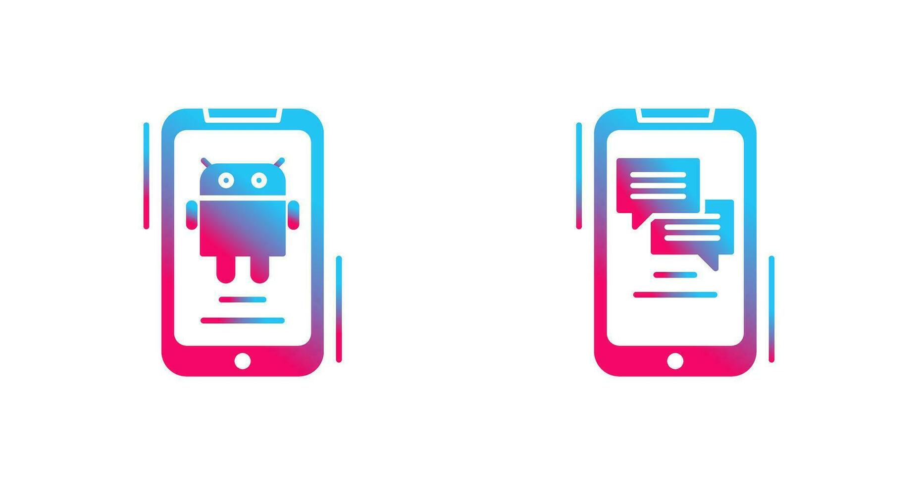 Android and Text Icon vector