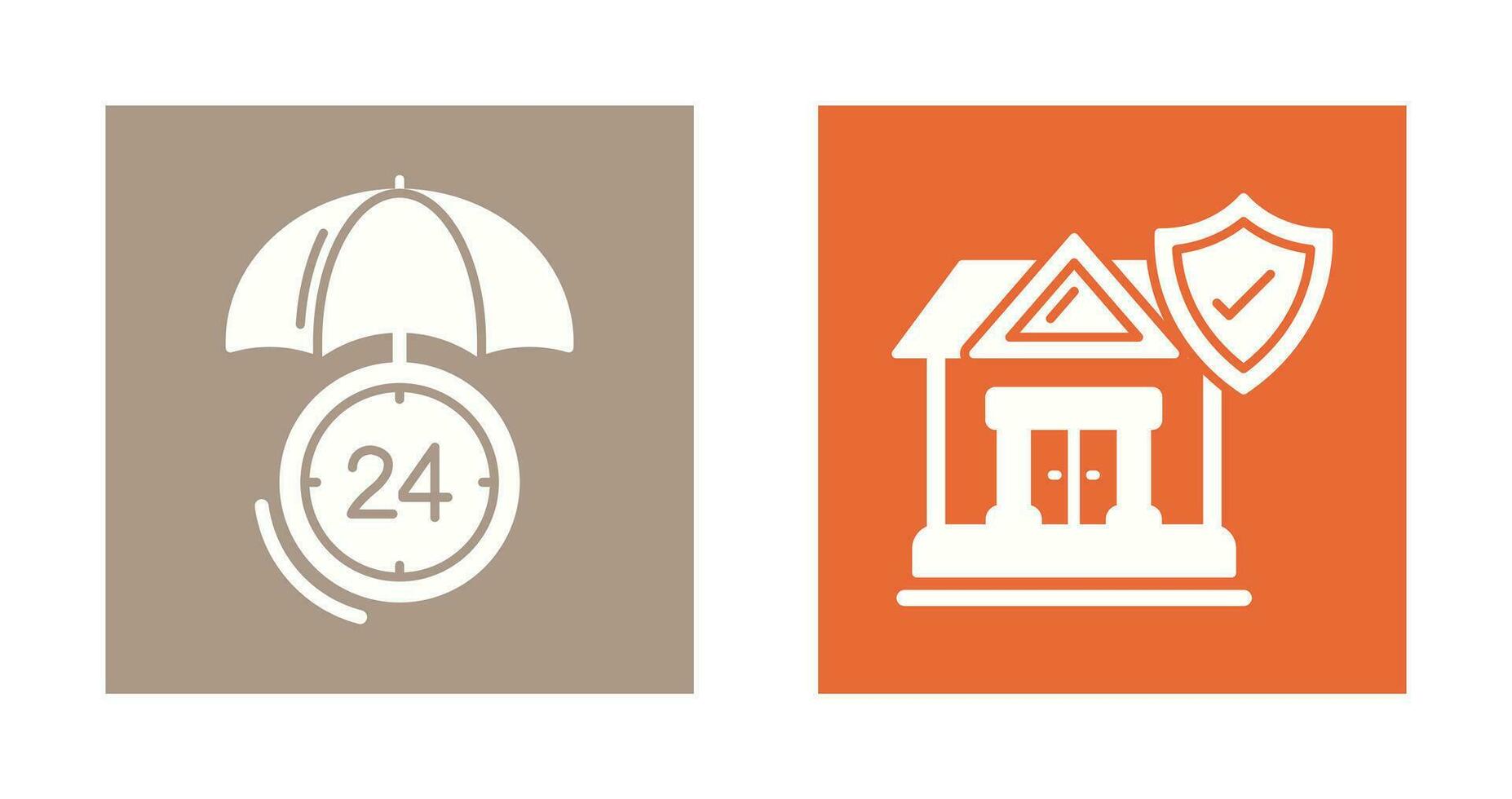 Protection and House  Icon vector