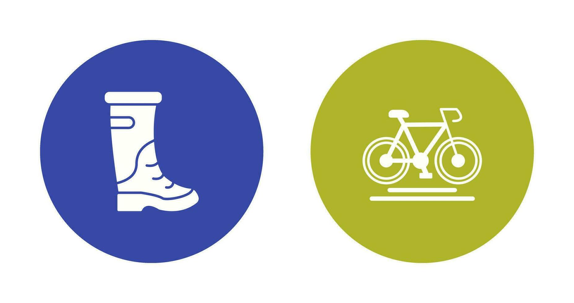 lluvia botas y ciclismo icono vector