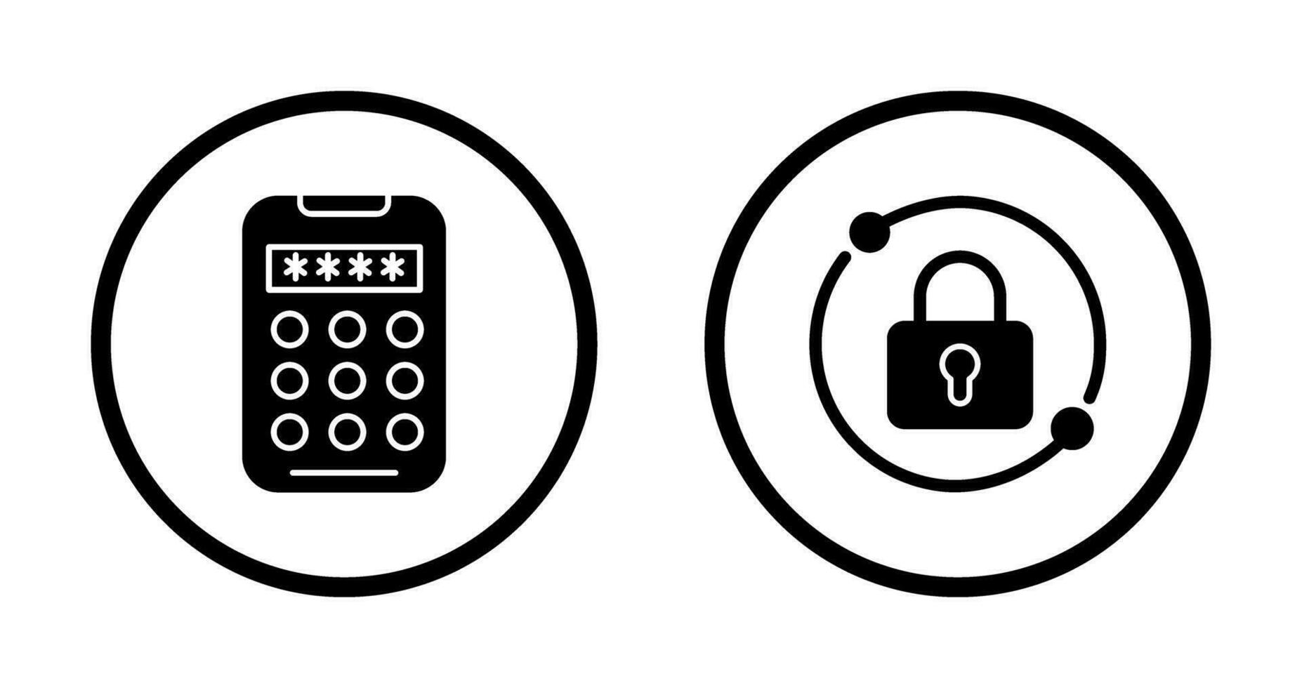 Pin Code and Pad Lock Icon 32637720 Vector Art at Vecteezy