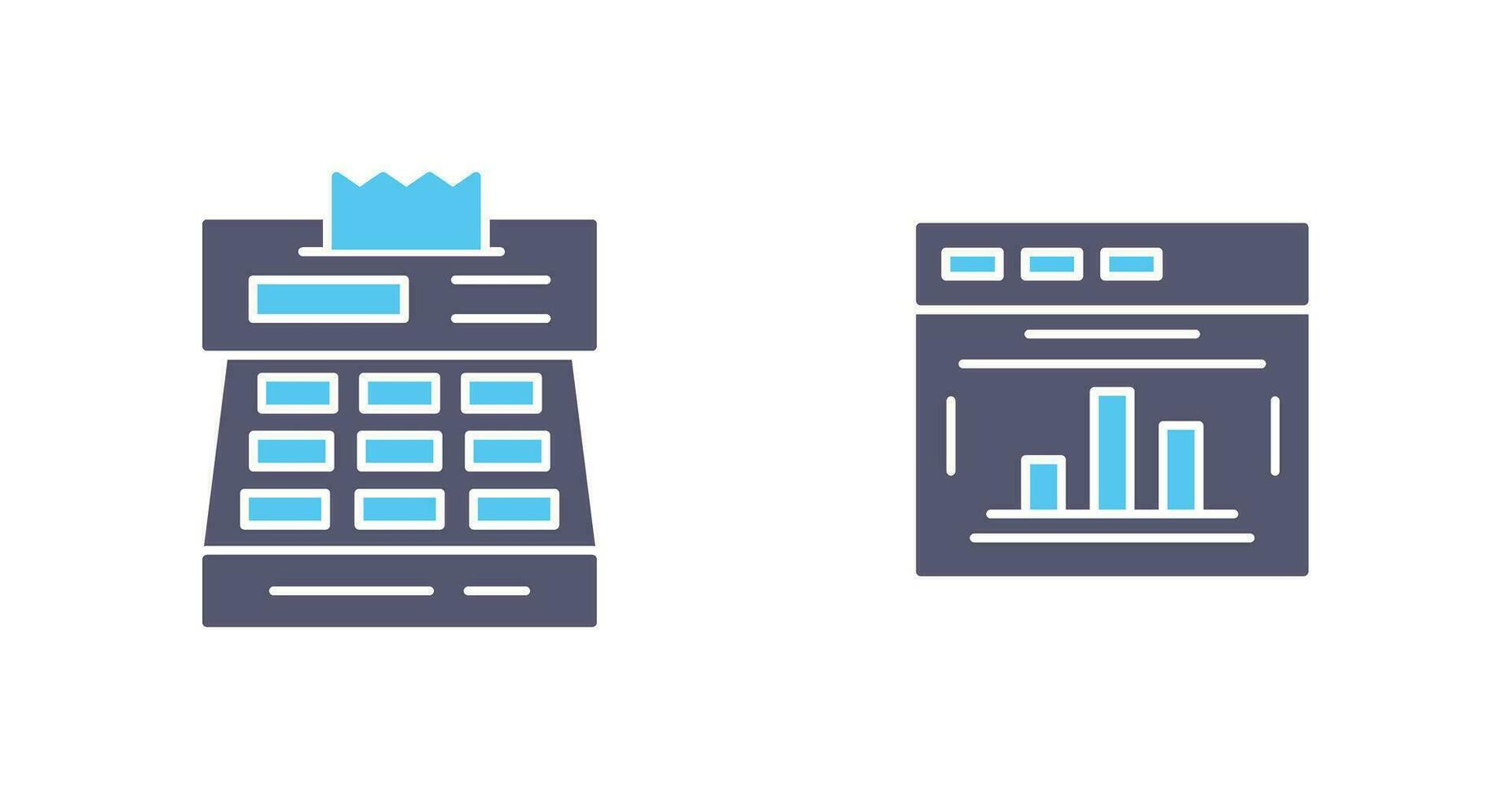 Statistics and Checkout Icon vector