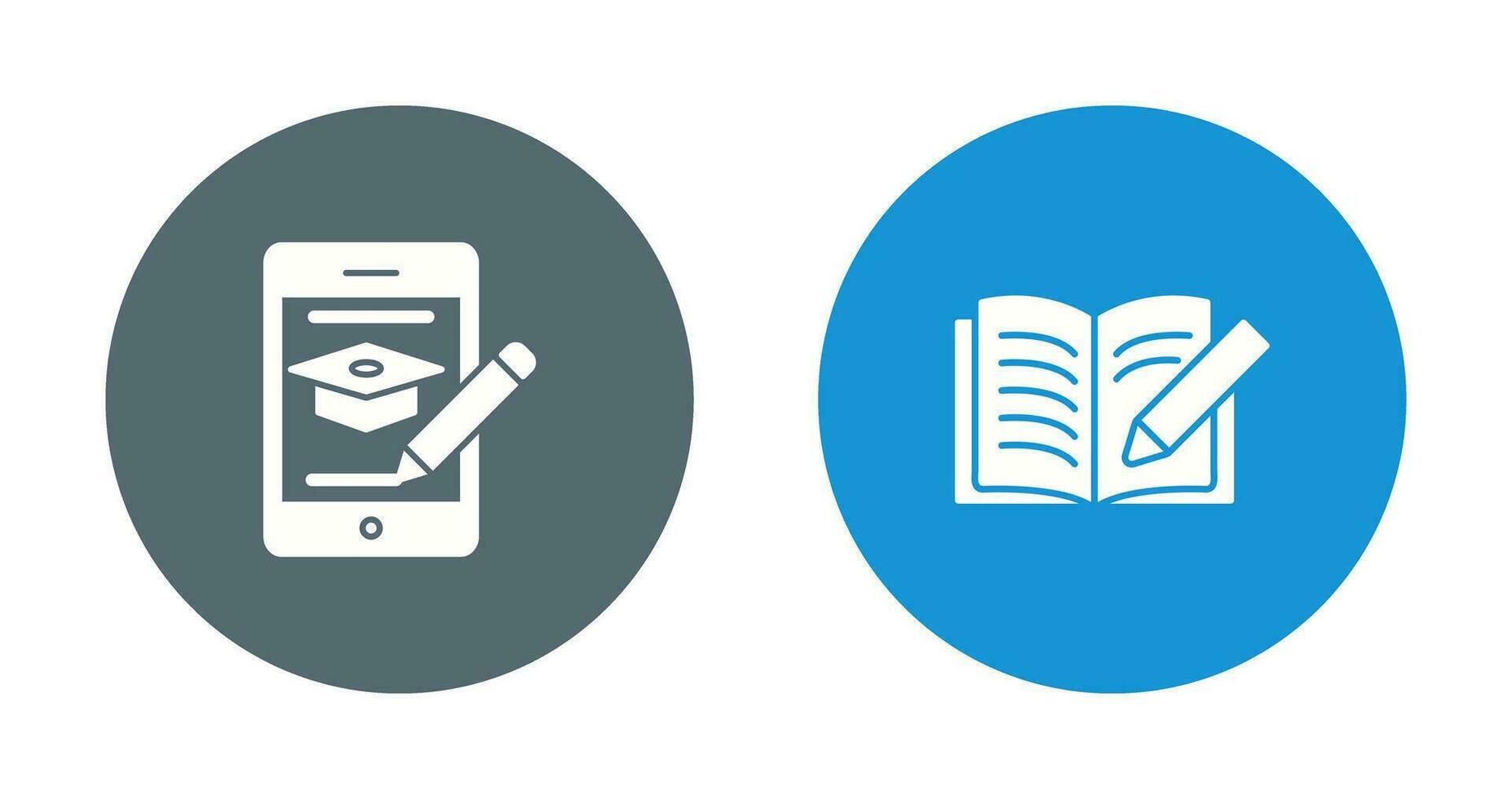 Online Course and Write Icon vector