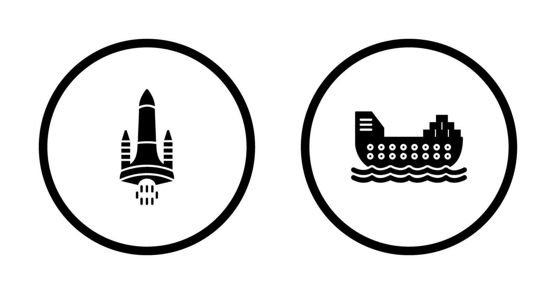 Space Shuttle and Cargo Icon vector